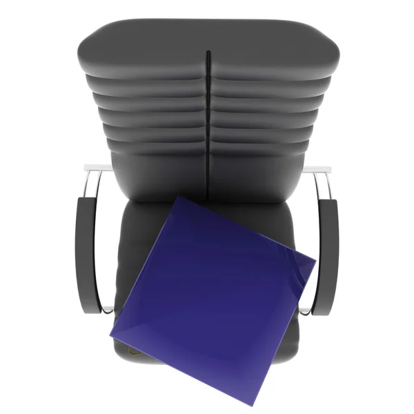 Bachelor's hat in office chair — Stock Photo, Image
