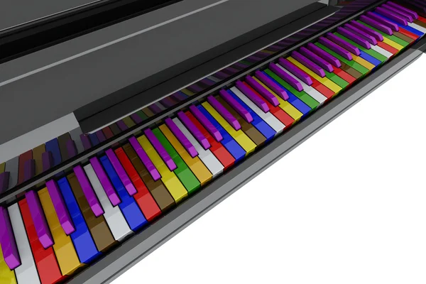 Teclas de piano de color — Foto de Stock