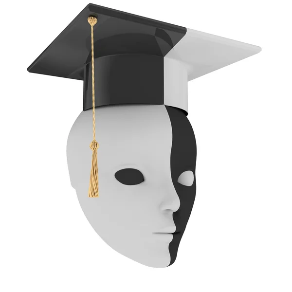 Chapeau et masque de baccalauréat — Photo