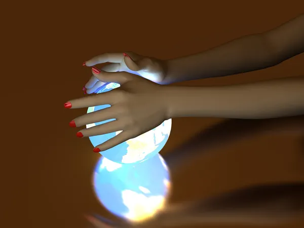 Bola tangan dan Luminous — Stok Foto