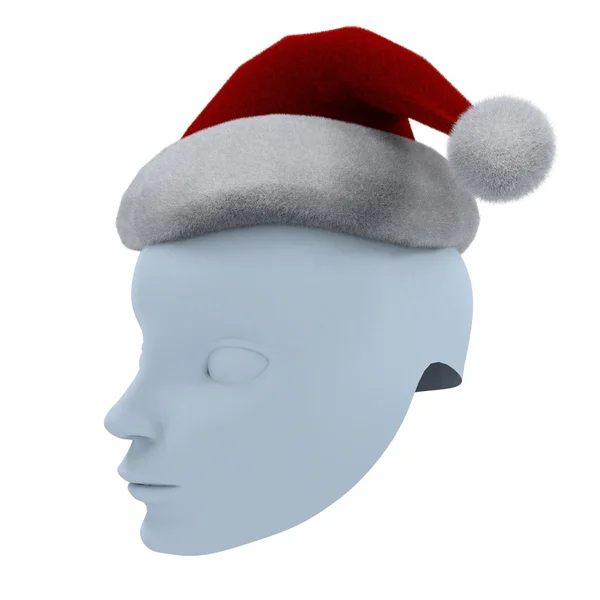Masque théâtral et chapeau de Père Noël — Photo
