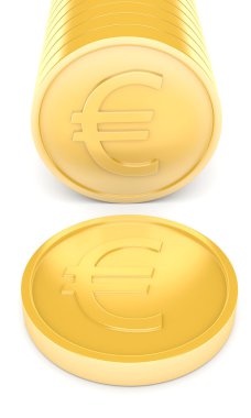 euro simgesi ile altın sikkeler