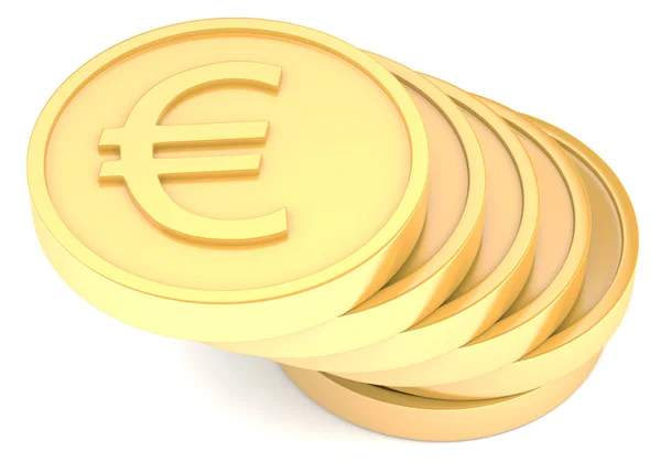 金币与欧元符号 — 图库照片