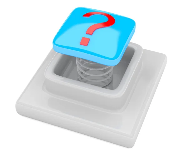 Button with question sign — Stock Photo, Image