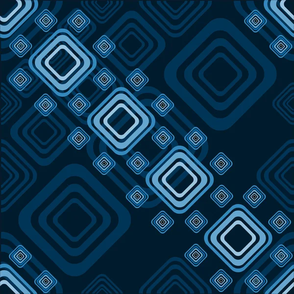 Blaues Muster aus Quadraten — Stockvektor