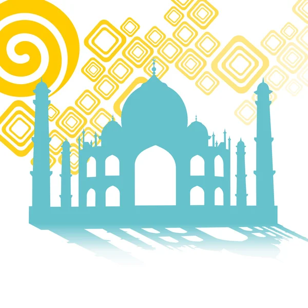 Taj Mahal symbol to India — Stock Vector