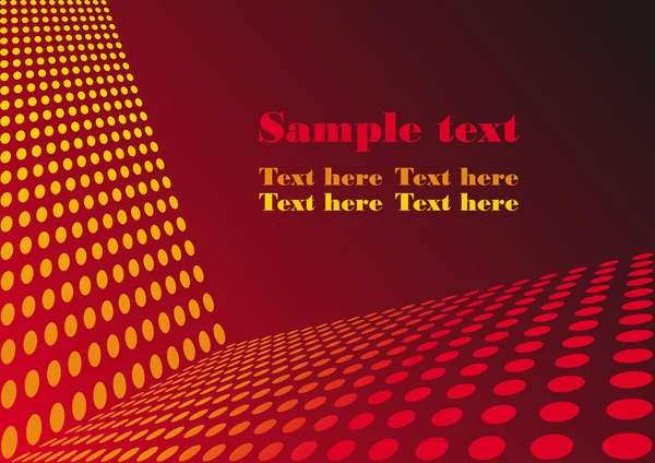 Fond abstrait rouge avec l'image halfton — Image vectorielle