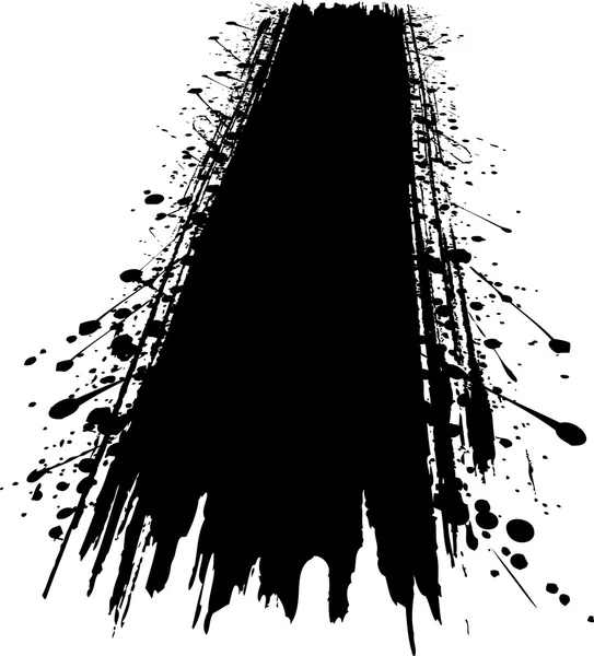 Grunge banner met een inktzwarte dribbel strip met kopieerruimte — Stockvector