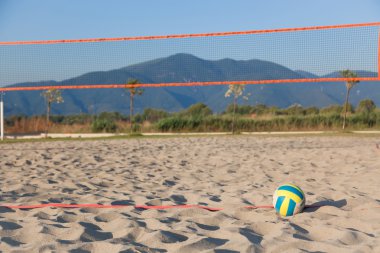 seçici odak view beach volley ball Bahçesi yanında