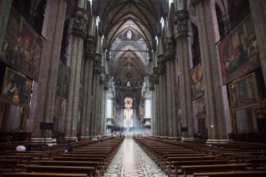 Interior View of Milan Cathedral clipart