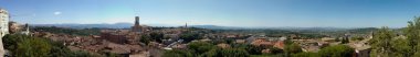 Panoramic View of Perugia in Tiber's Valley clipart