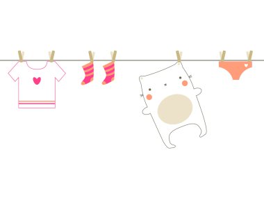 Baby laundry clipart