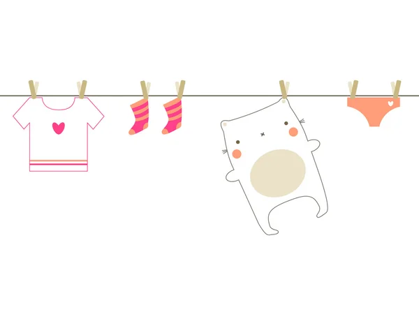 Baby laundry — Stock Vector