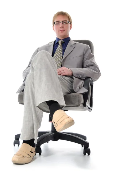 Άνθρωπος σε μια πολυθρόνα — Φωτογραφία Αρχείου