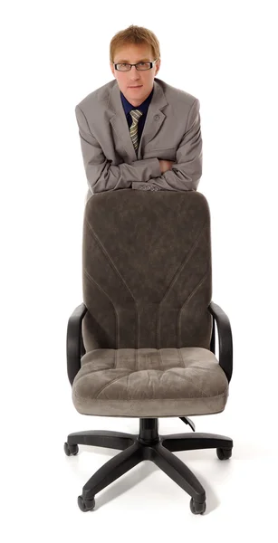 Hombre y sillón — Foto de Stock