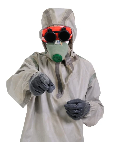 Person with respirator — Stock Photo, Image