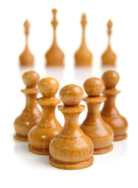 Grupp av schackpjäser. — Stockfoto