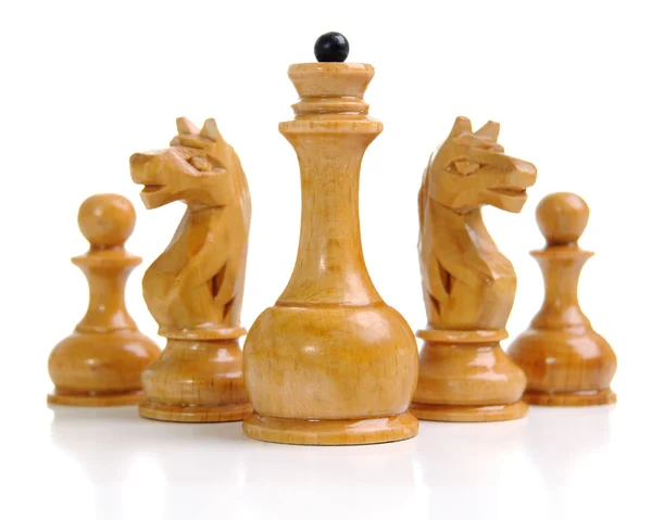Группа белых шахматистов — стоковое фото