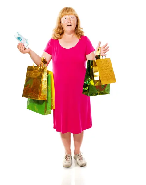 Жінка, покупки — стокове фото