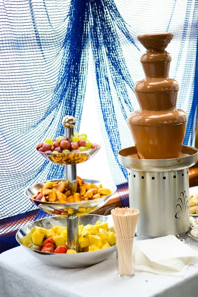Chocolate fondue — Stock Photo, Image