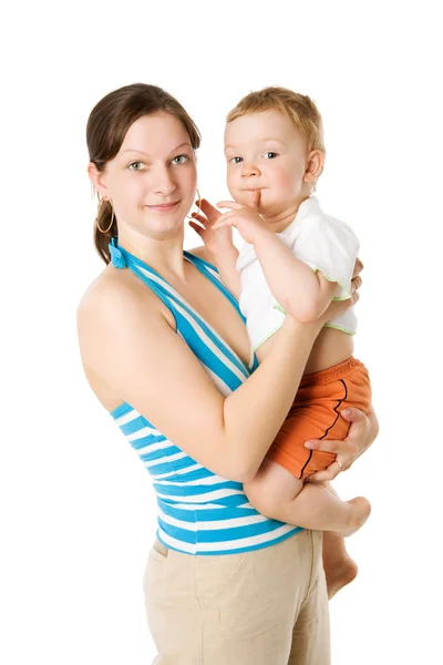 Mother holding son — Stock Photo, Image