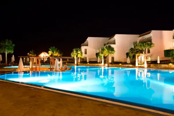 Nacht hotel sharm el sheikh — Stockfoto