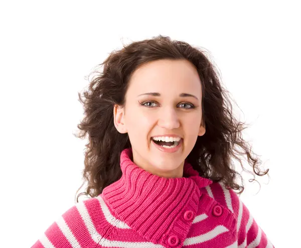 Cheerful brunette woman — Stock Photo, Image