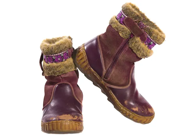 Staré dětské boty — Stock fotografie