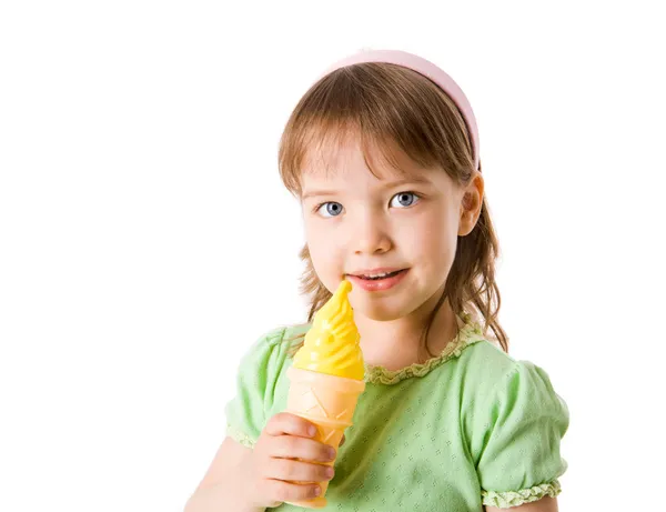 Дівчина морозива — стокове фото