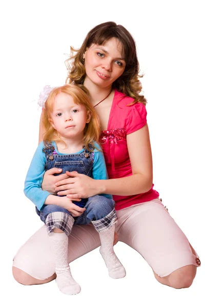 Ana holding kız — Stok fotoğraf