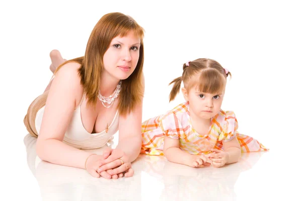 Madre con due anni figlia — Foto Stock