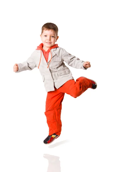 Hoppande pojke — Stockfoto