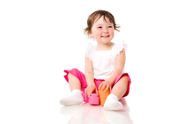 Gelukkig klein meisje — Stockfoto