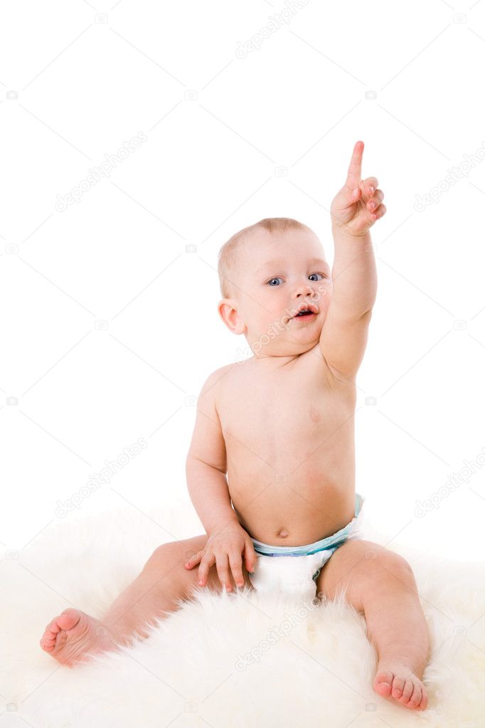 Baby pointing up