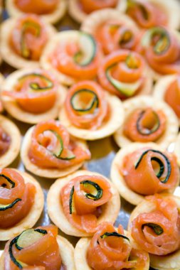 Salmon canape clipart