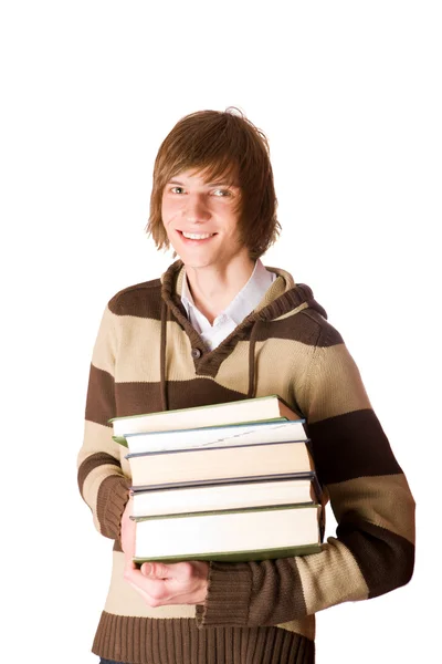 Student holding books — Stock Photo, Image