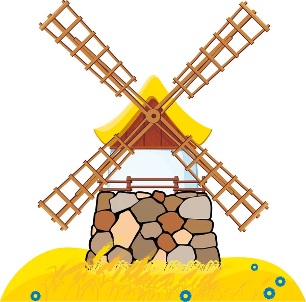 Větrný mlýn — Stockový vektor