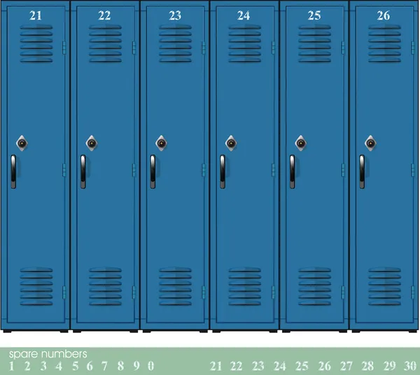 Empty school lockers — Stock Vector
