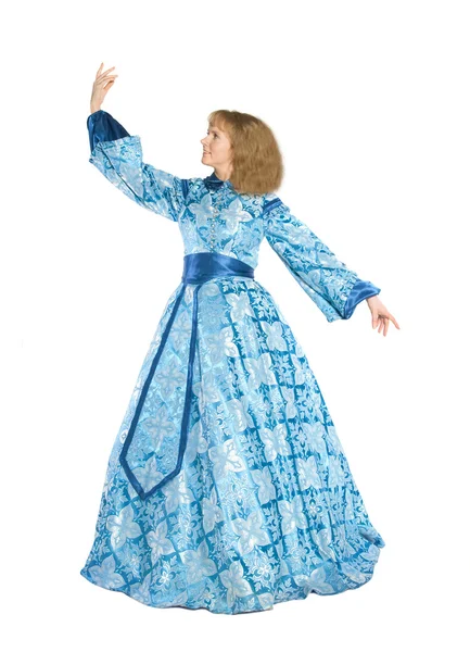 Mujer en un vestido de fantasía — Foto de Stock