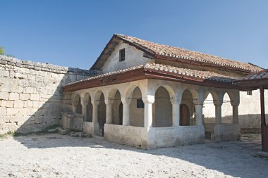 Ancient house in Chufut-Kale, Crimea clipart