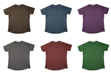 Six t-shirts clipart