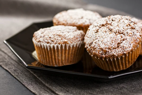 Muffins em cinza — Fotografia de Stock