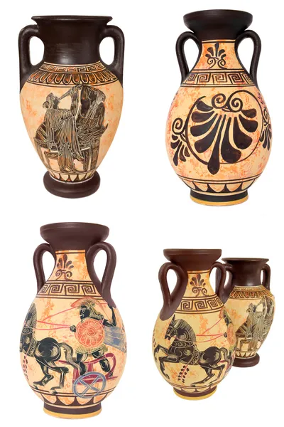 Řecké vázy koláž — Stock fotografie