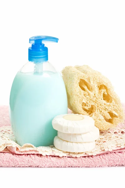 Soap and Loofah — Stock Photo, Image