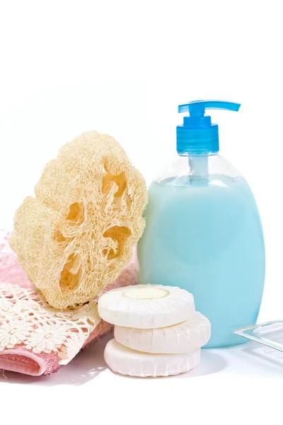 Sabun ve lif kabağı — Stok fotoğraf