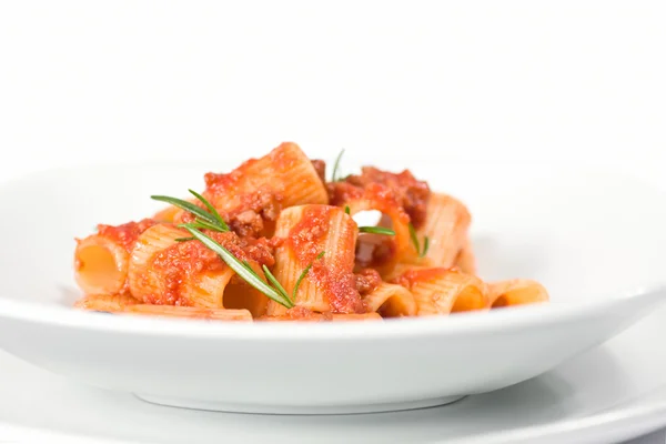 Italiaanse pasta en saus — Stockfoto