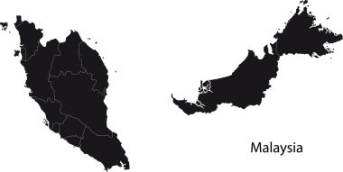 Malaysia map clipart