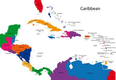 Caribbean map clipart