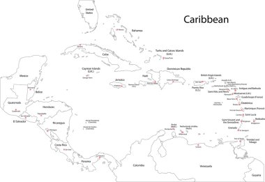 Caribbean map clipart