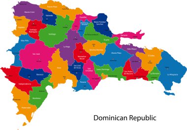Map of Dominican Republic clipart